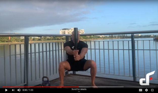 steel club swing squat