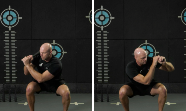 Clubbell Clock Squat