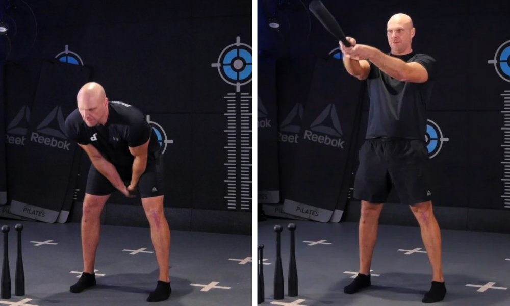 Clubbell Two Handed Swing Dangerously Fit Academy